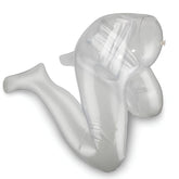 Toro inflable de PVC de medio cuerpo femenino transparente